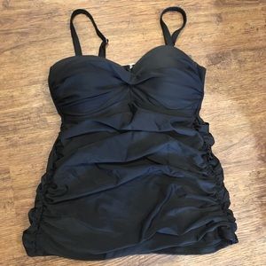 Black tankini top